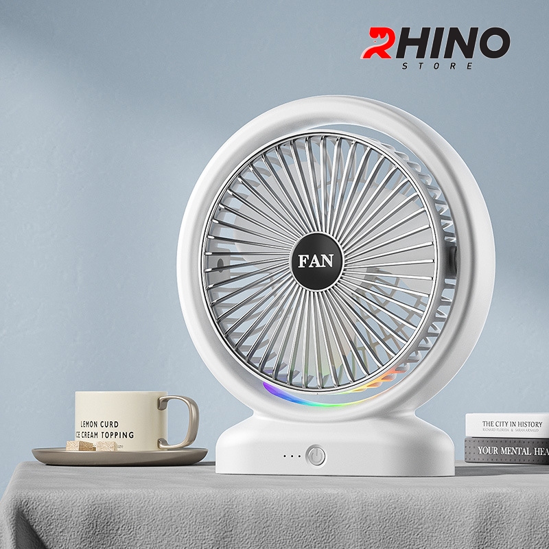 Ảnh Quạt tích điện để bàn văn phòng Rhino F103 gồm 3 mức độ gió 2