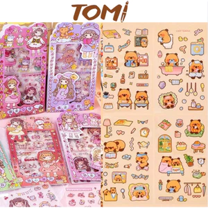 Set Sticker Trang Trí Nhiều Mẫu Dễ Thương TOMI 340