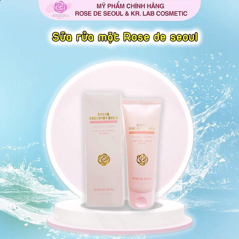 Sữa rửa mặt rose de seoul rose centifolia extract cleansing foam 150g – hạn 2028 Hàn Quốc  IS327