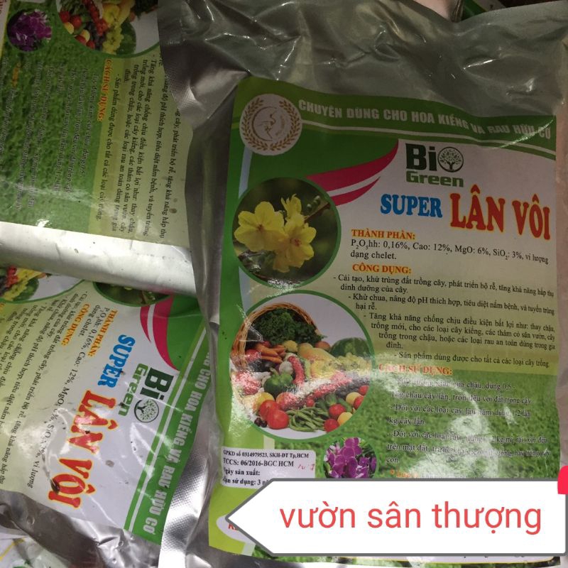 Super Lân Vôi 2kg Bi Green, Tinh Vôi Khử Trù.ng, Xử Lý Đất, Tiêu D.iệt Nấm Bệ.nh Tu.yến Tr.ùng