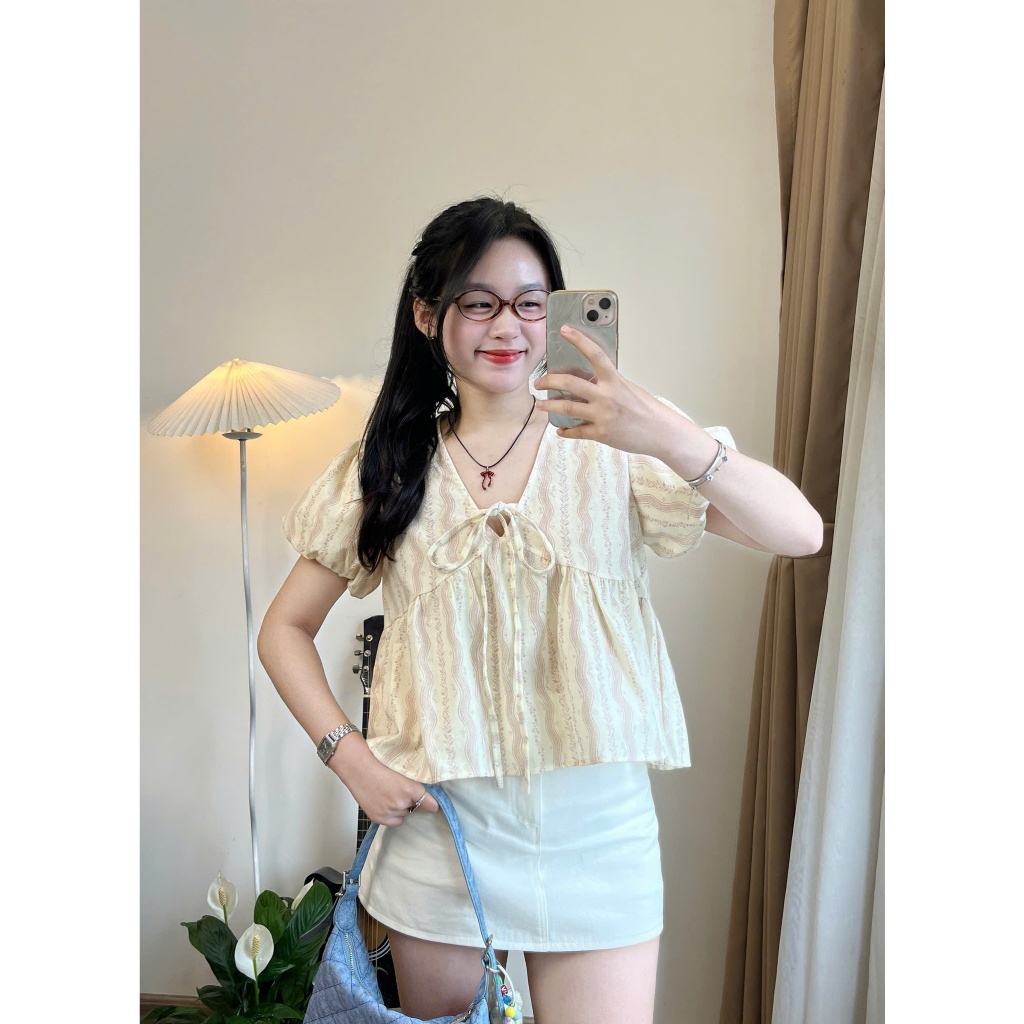 Áo Babydoll Joolate Form Rộng Xinh Xắn Dáng Yêu, Phong Cách Nữ Tính Trẻ Trung - Aobbd538 P0K34