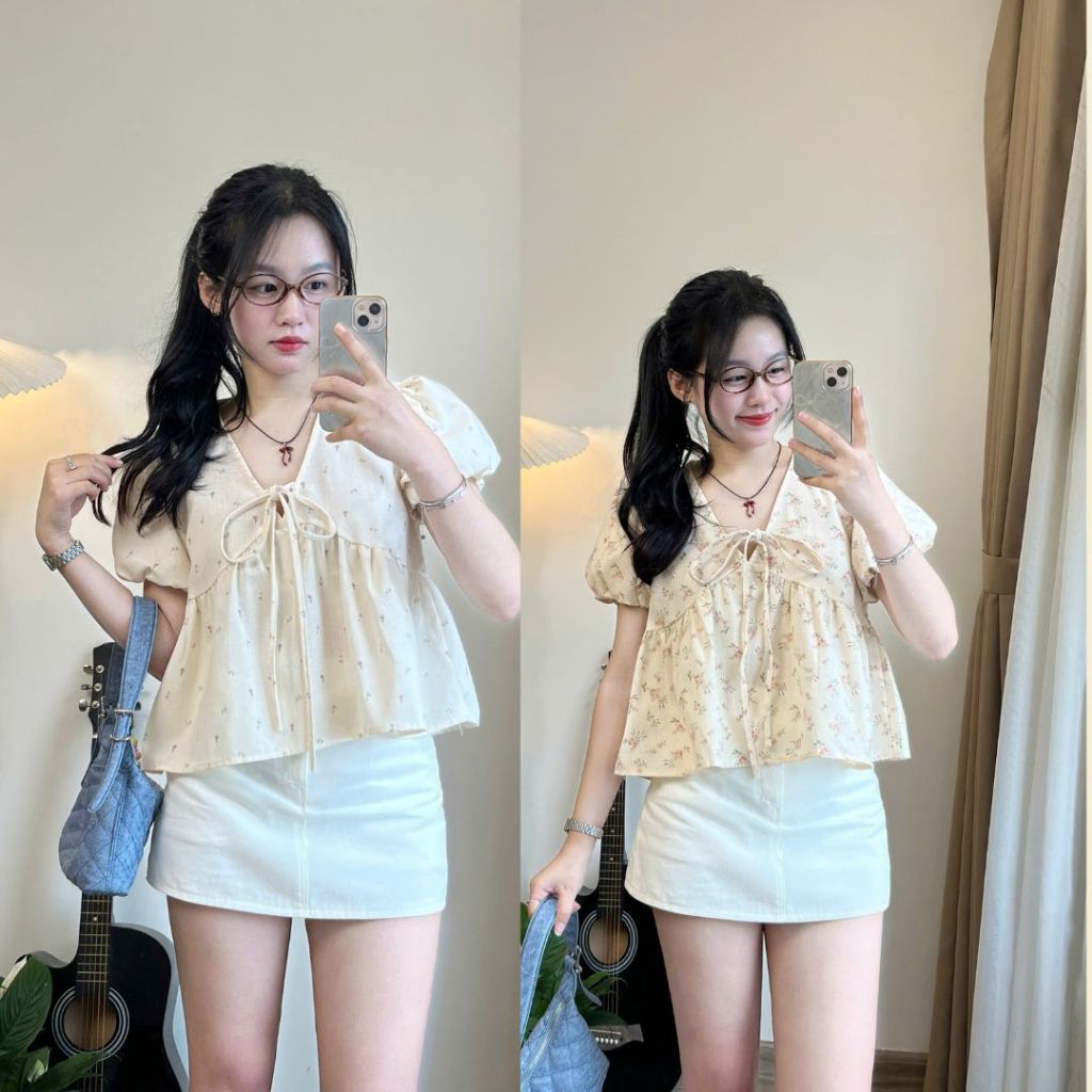 Áo Babydoll Joolate Form Rộng Xinh Xắn Dáng Yêu, Phong Cách Nữ Tính Trẻ Trung - Aobbd538 P0K34