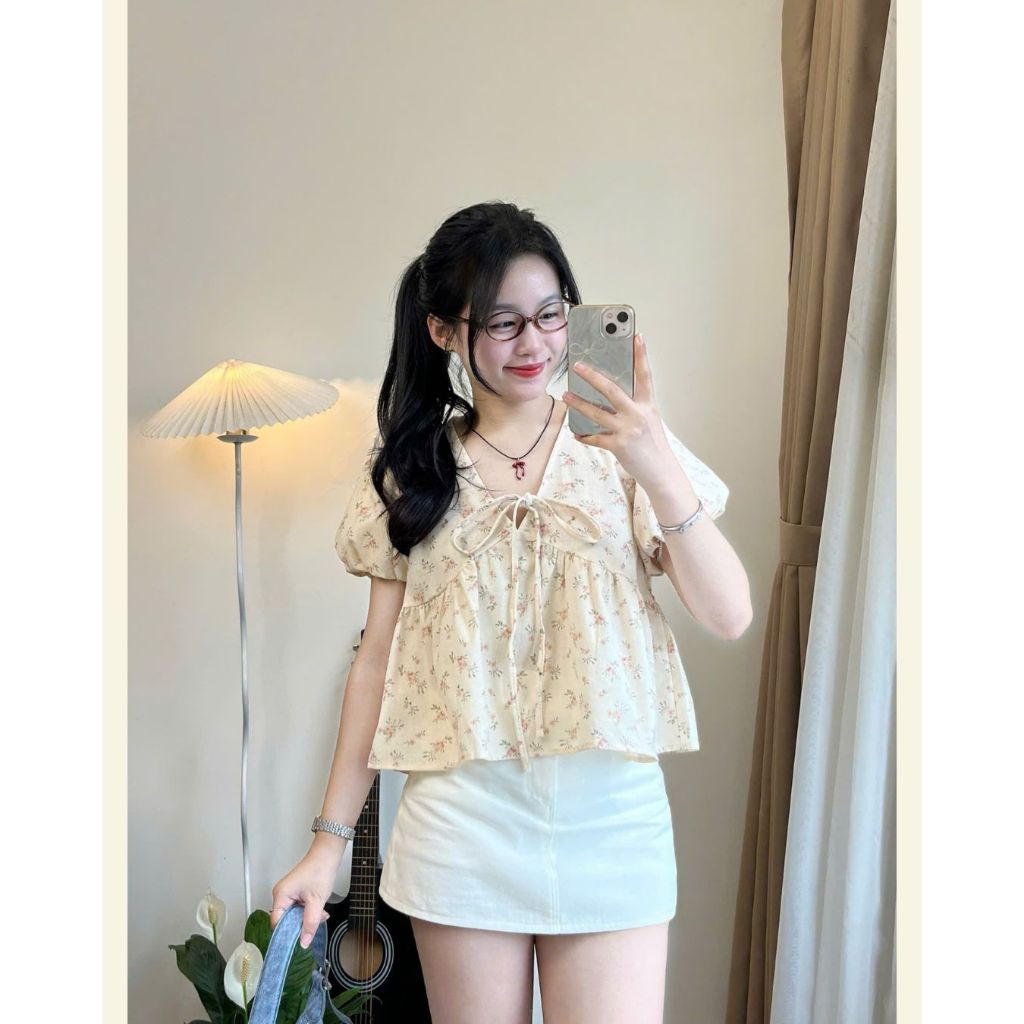 Áo Babydoll Joolate Form Rộng Xinh Xắn Dáng Yêu, Phong Cách Nữ Tính Trẻ Trung - Aobbd538 P0K34
