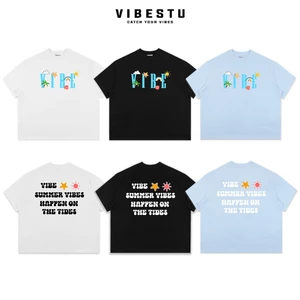 Áo Thun Local Brand VIBESTU " Summer Vibe " Form Big Boxy Unisex 250Gsm Cotton