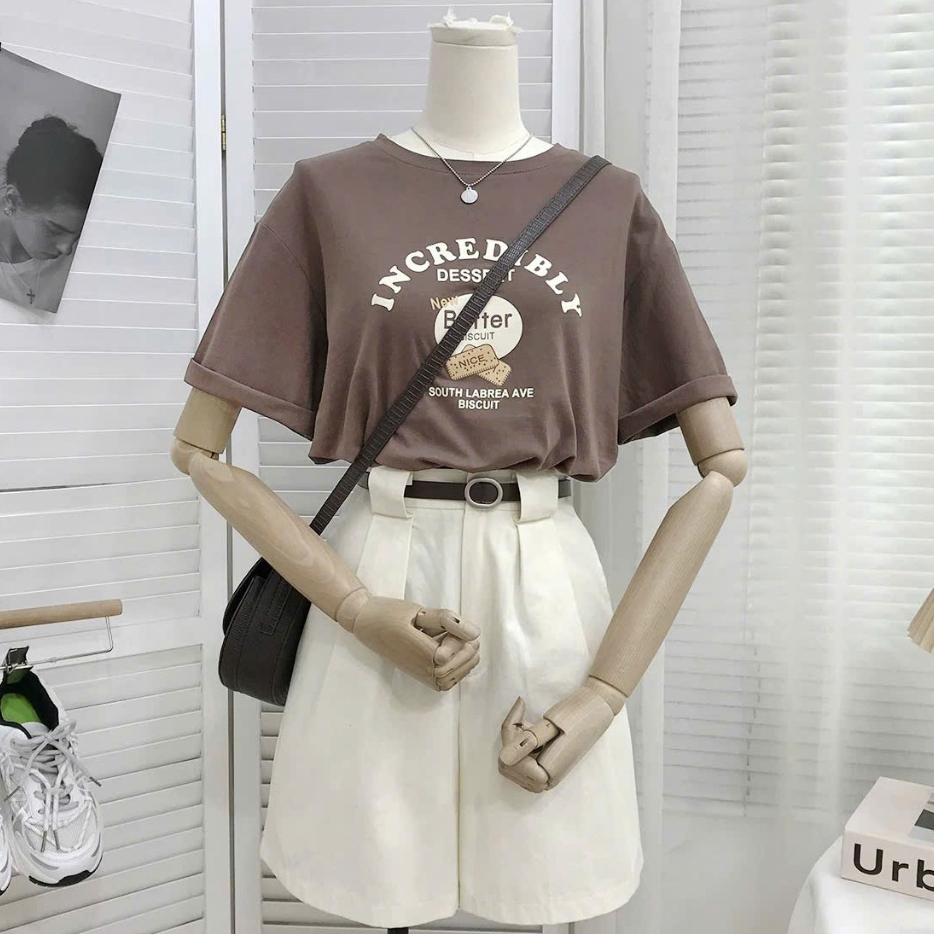 Áo thun nữ ngắn tay in hình cá tính JULY FASHION, Áo phông nữ dáng rộng chất Cotton dày dặn mềm mát mặc hè thoải mái