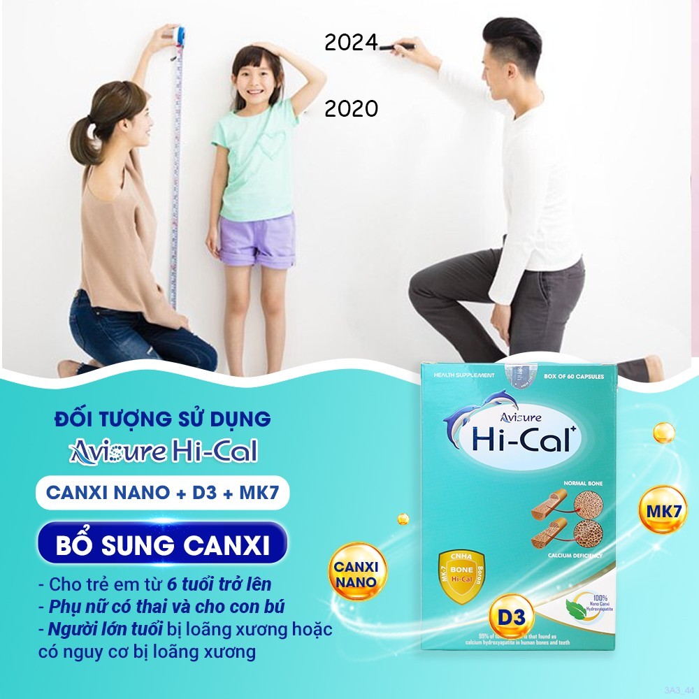 Ảnh Canxi Avisure Hical bổ sung canxi và D3 cho bà bầu và sau sinh, Date xa 2