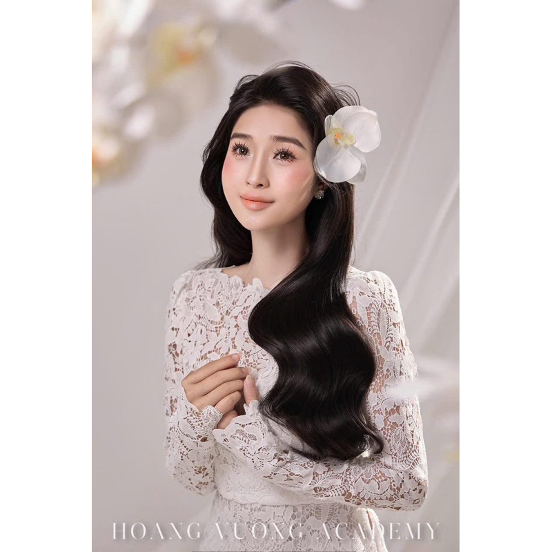 kẹp tóc hoa lan cô dâu