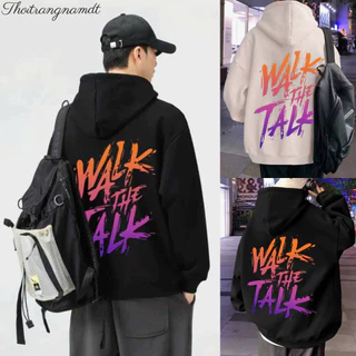 Áo KHOÁC NỈ HÌNH NGÔI SAO WALK, áo nỉ mũ nỉ lót bông dài tay mũ to dày dặn tay bồng siêu hot K