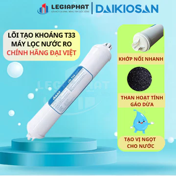 Lõi T33 Nâng Cấp Nối Nhanh Chính Hãng Đại Việt Daikiosan - Cải Thiện Mùi Vị Nước, Dễ Lắp Đặt, Phù Hợp Máy Lọc nước RO