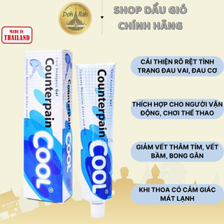 Gel xoa bóp nóng lạnh giúp giảm căng cơ, như t mỏi Counterpain xanh 120gr - SHOP DẦU DOKRAK
