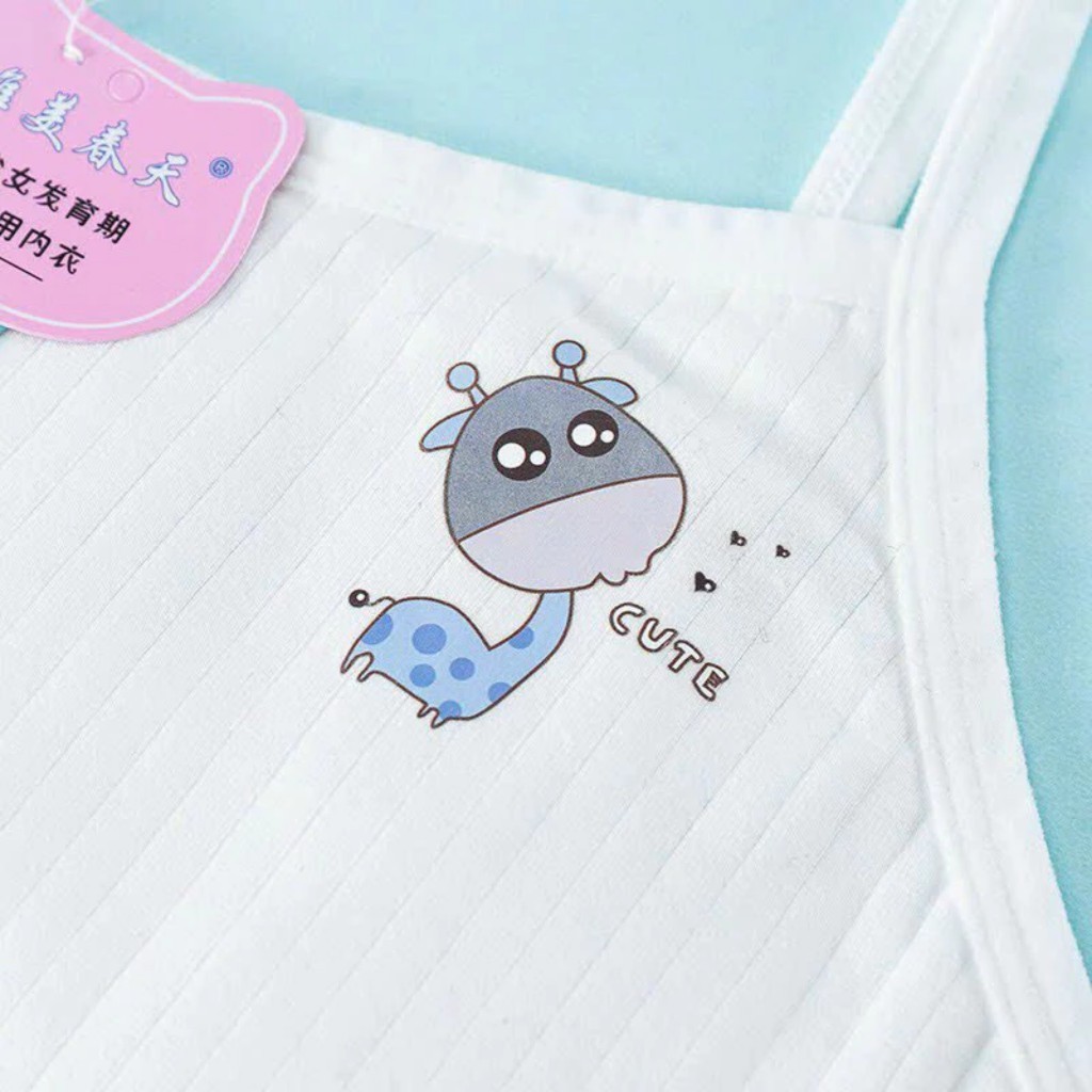 áo lá học sinh 2 dây cho bé gái cấp 1 cấp 2, chất liệu Cotton 30-50kg mặt trước có lót trần bông mỏng, may cố định 1024.