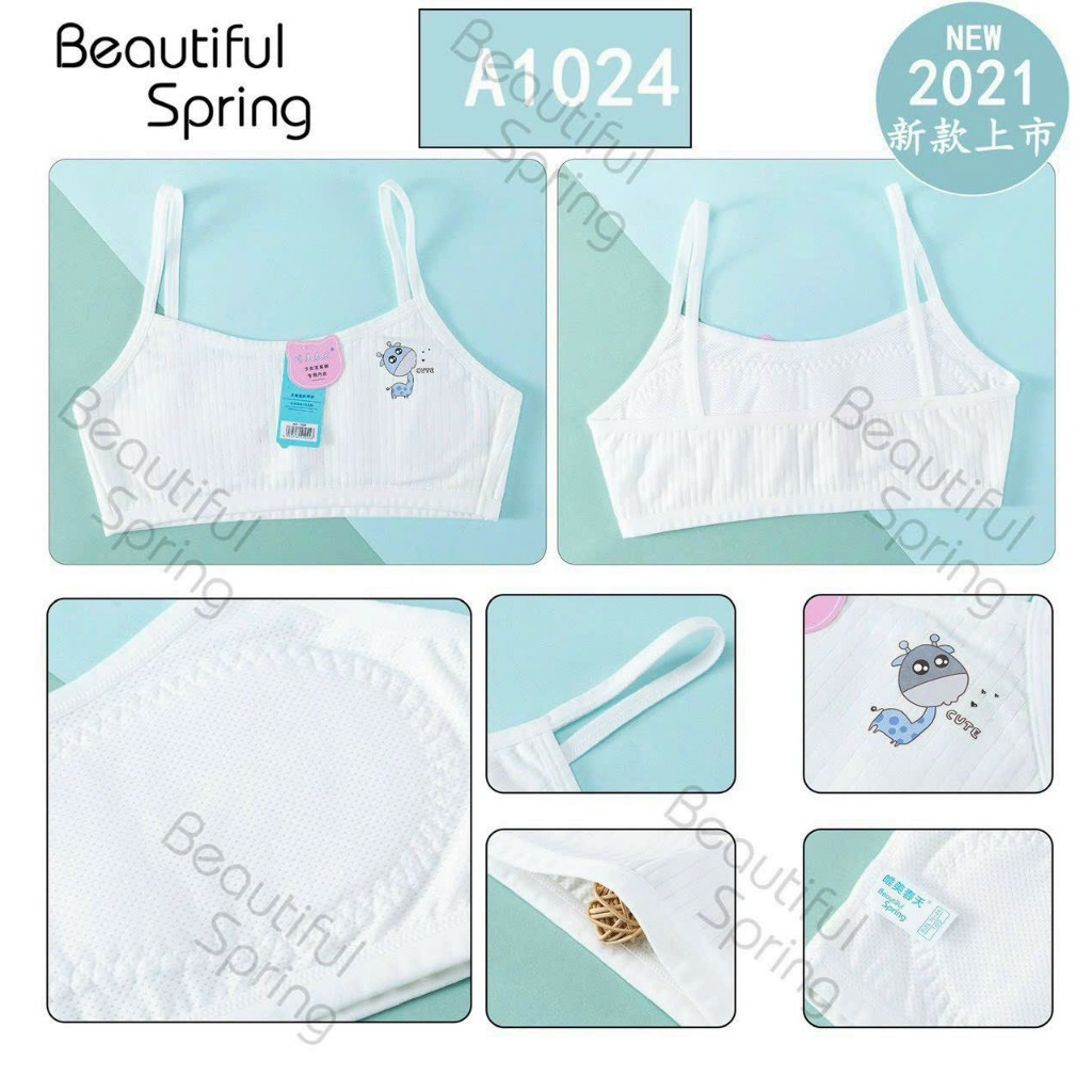 áo lá học sinh 2 dây cho bé gái cấp 1 cấp 2, chất liệu Cotton 30-50kg mặt trước có lót trần bông mỏng, may cố định 1024.
