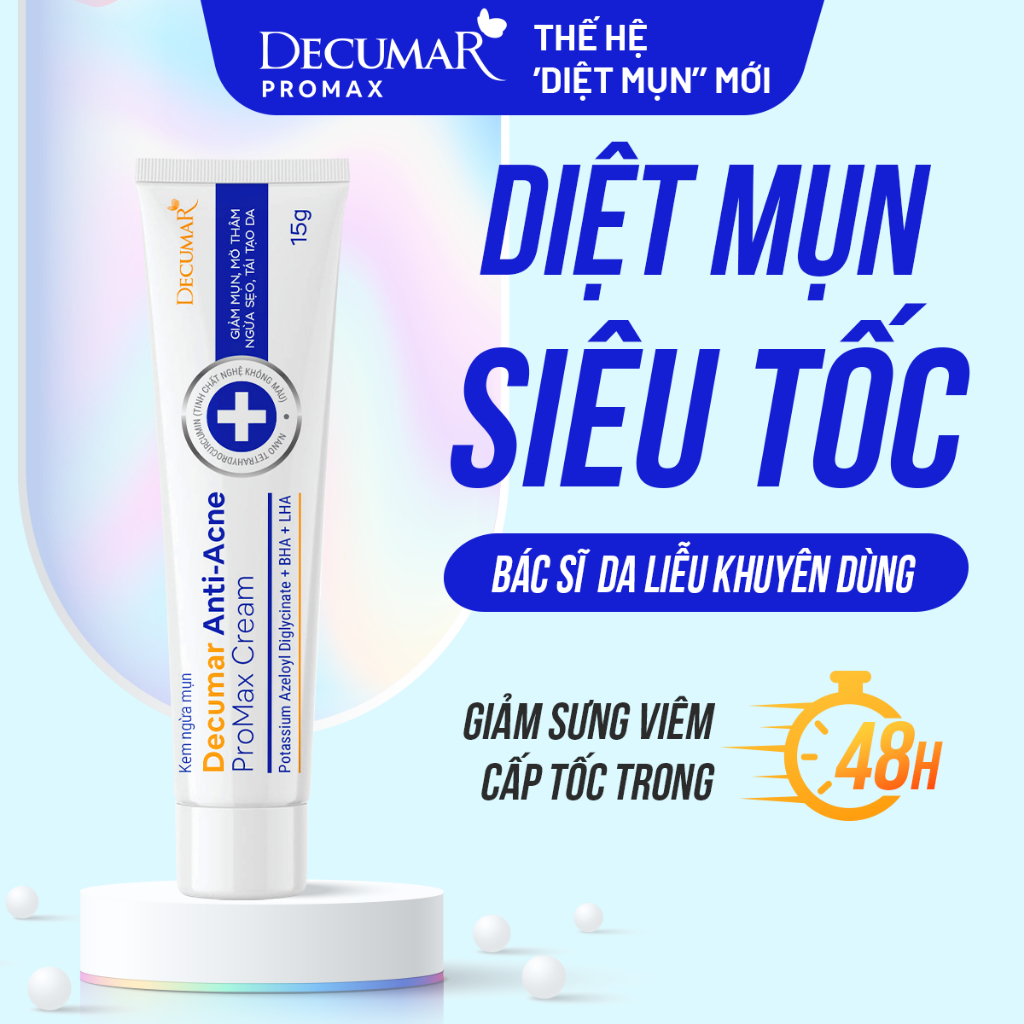 Kem Chấm Mụn Giảm Sưng Viêm, Mờ Thâm Sẹo Sau 48h Thế Hệ Mới Decumar ...