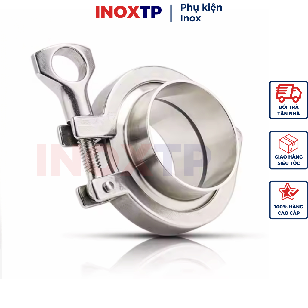 Bộ clamp inox vi sinh Khớp nối nhanh ống inox Clamp inox 304 (2 mặt ...