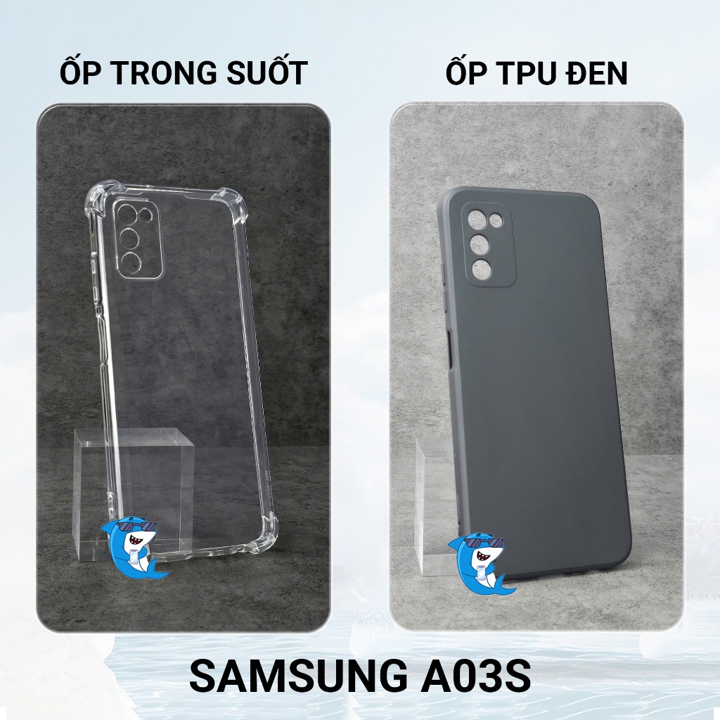 Ốp lưng Samsung A03, A03S, A03 Core silicon trong suốt dẻo cao cấp viền cạnh vuông chống sốc