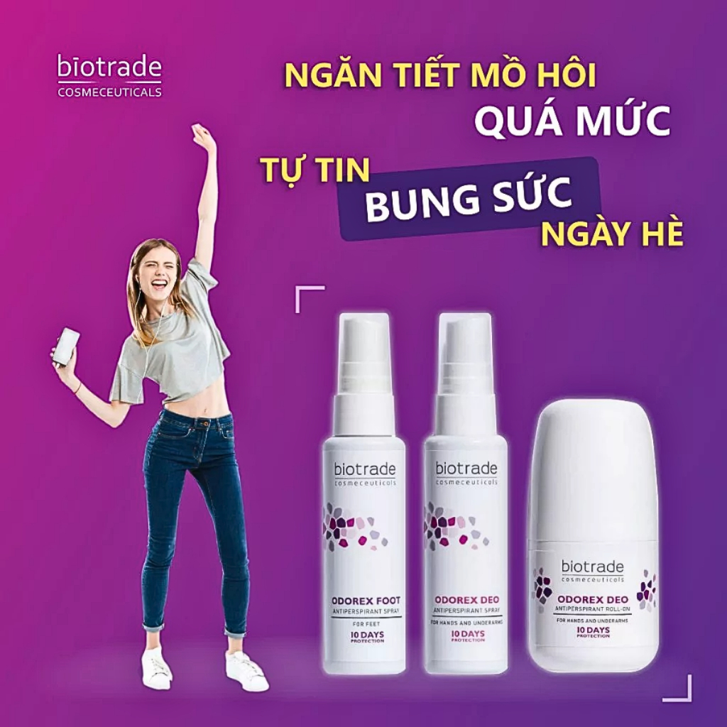 Ảnh Xịt Khử Mùi & Kiểm Soát Mồ Hôi Chân Biotrade Odorex Foot Antiperspirant Spray 40ml – Khô Thoáng Suốt 48h 4