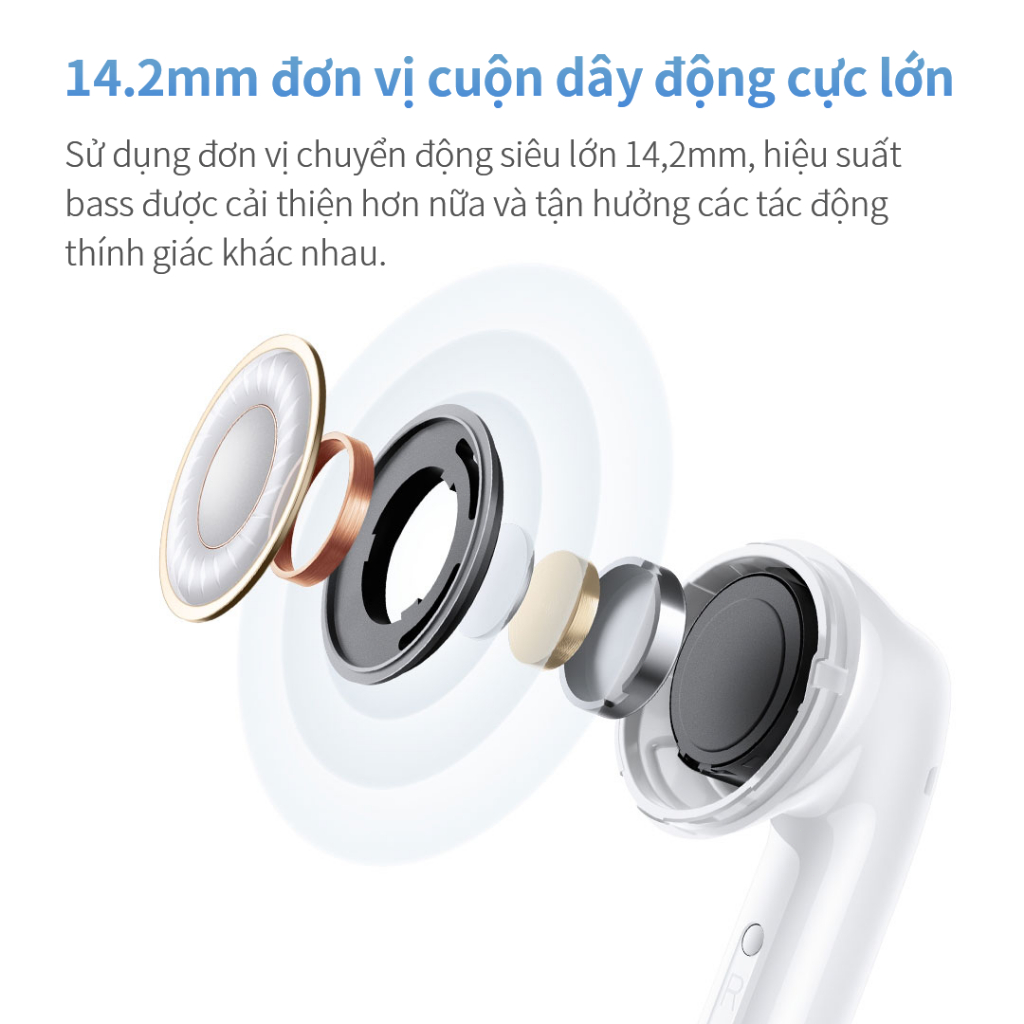 Redmi Tai nghe không dây Buds 6S Khử tiếng ồn chủ động Tai nghe nhét tai Bluetooth 5.3 với thời gian chơi 33 giờ