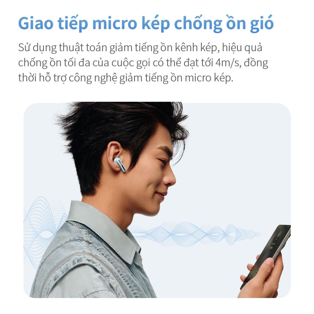 Redmi Tai nghe không dây Buds 6S Khử tiếng ồn chủ động Tai nghe nhét tai Bluetooth 5.3 với thời gian chơi 33 giờ