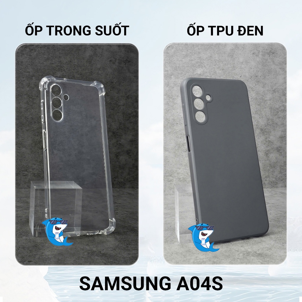 Ốp lưng Samsung A04, A04S silicon trong suốt dẻo cao cấp chống sốc va đập viền cạnh vuông bảo vệ đt