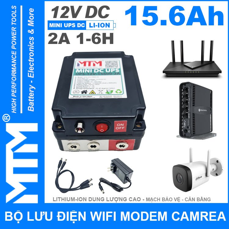 Bộ lưu điện cho camera wifi modem đèn DC 12V 15600mAh MTM | Shopee Việt Nam