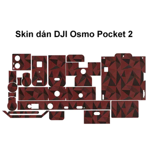 Skin dán DJI Osmo Pocket 2 mẫu Nordic đỏ | Film 3M vân nổi | Có custom theo yêu cầu | Miếng dán bảo vệ chống xước