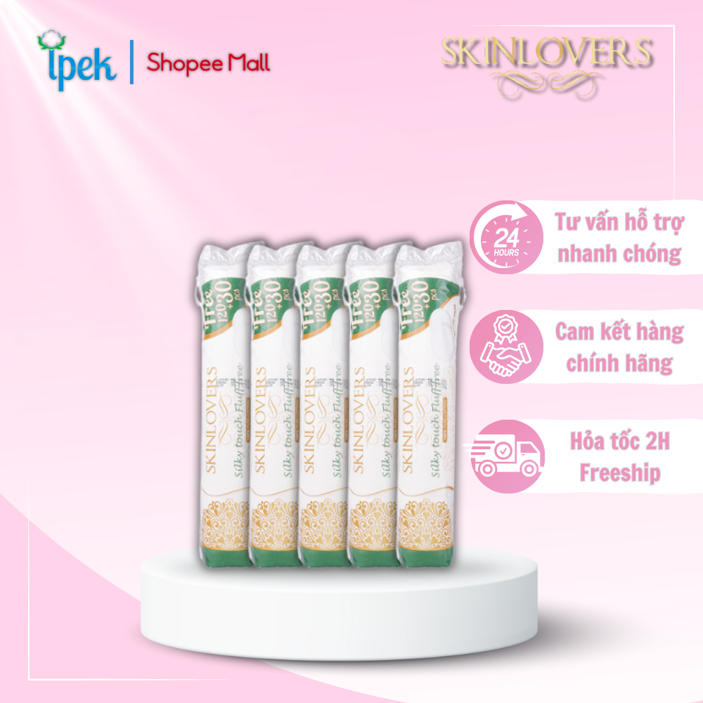Ảnh Combo 5 Gói Bông Tẩy Trang Skinlovers 120+30 miếng (5 x 150 miếng) 2