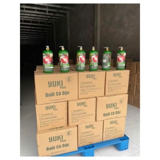 Gội Xả YUKI Bưởi 2000ML Giúp Ngăn Gầu, Giảm Rụng Tóc, Phục Hồi Tóc Hư Tổn Mang Lại Mái Tóc Mềm Mượt