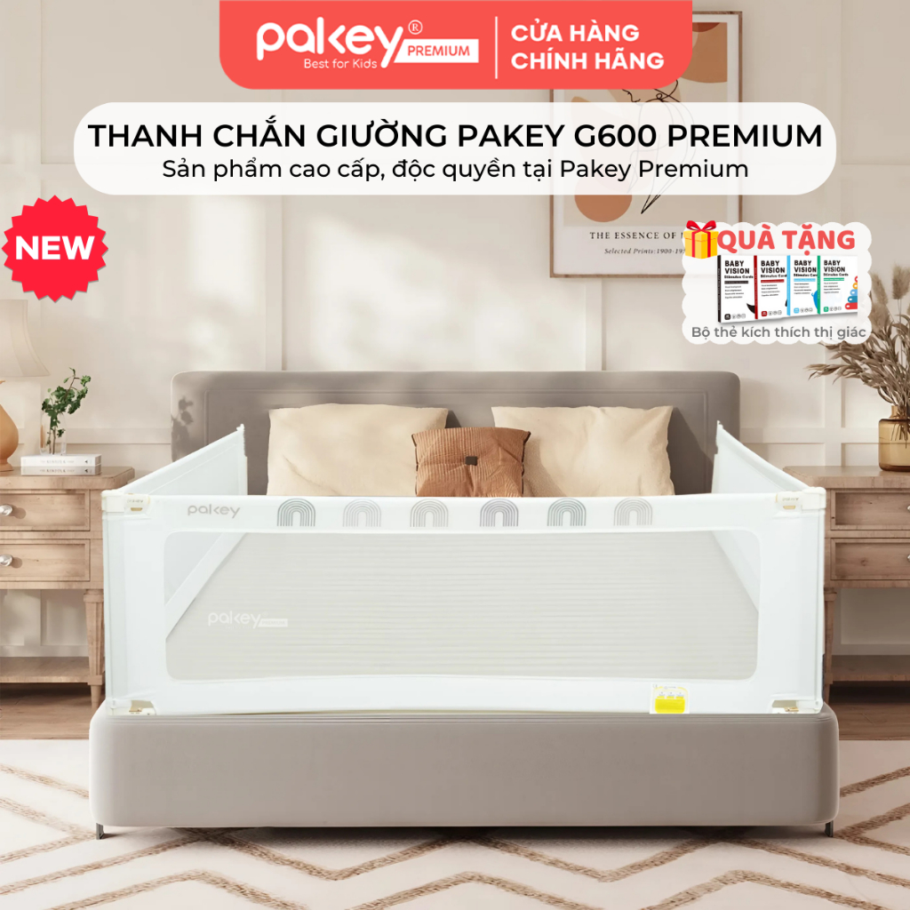 Ảnh Thanh Chắn Giường PAKEY G600 Cho Bé Cao Cấp, Chặn Giường An Toàn Giúp Bé Ngủ Ngon An Toàn 1