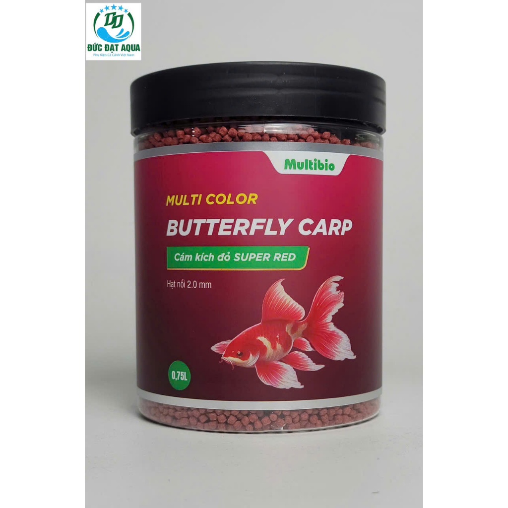 Butterfly carp super red 0,75L phù hợp cá chép sư tử, ranchu, goldfish. Kích đỏ hạt nổi 2.0 mm 8