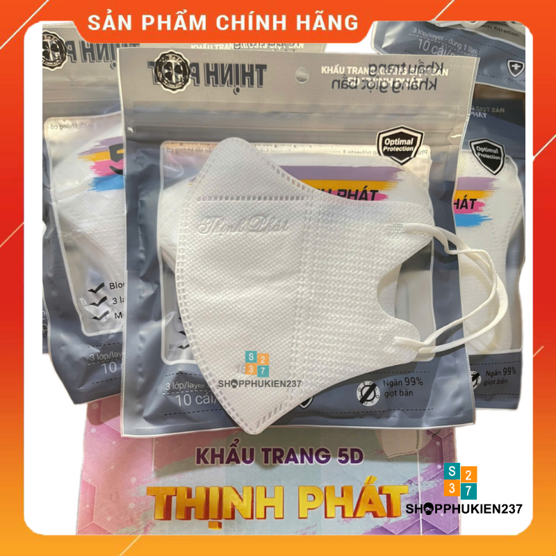 Thùng 100 cái Khẩu Trang 3 Lớp Giá rẻ 5D Thịnh Phát