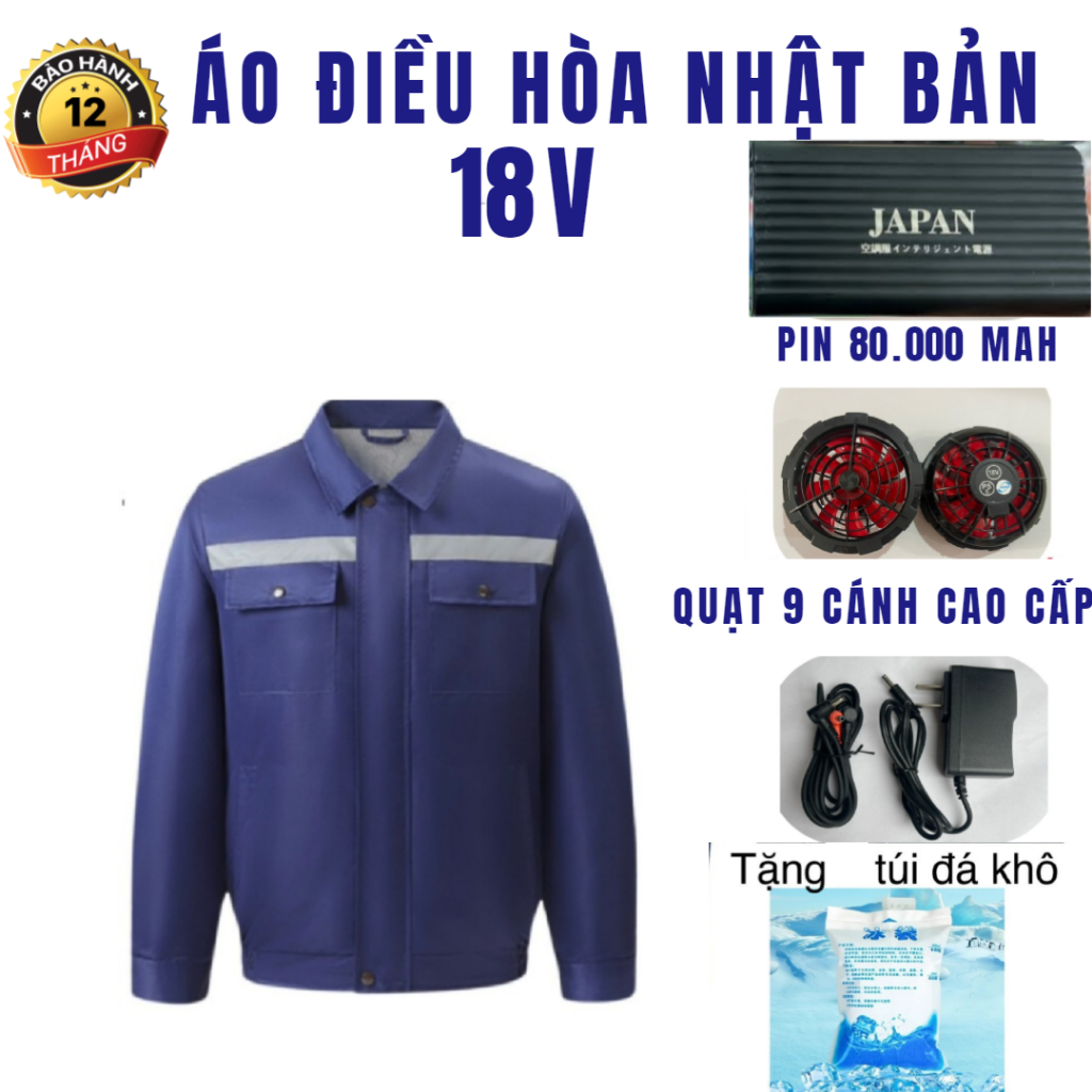 Áo điều hoà nhật bản OZAKA CÔNG SUẤT LỚN 28V CỨC MÁT PIN DUNG LƯỢNG 100000MAH BẢO HÀNH 24 THÁNG