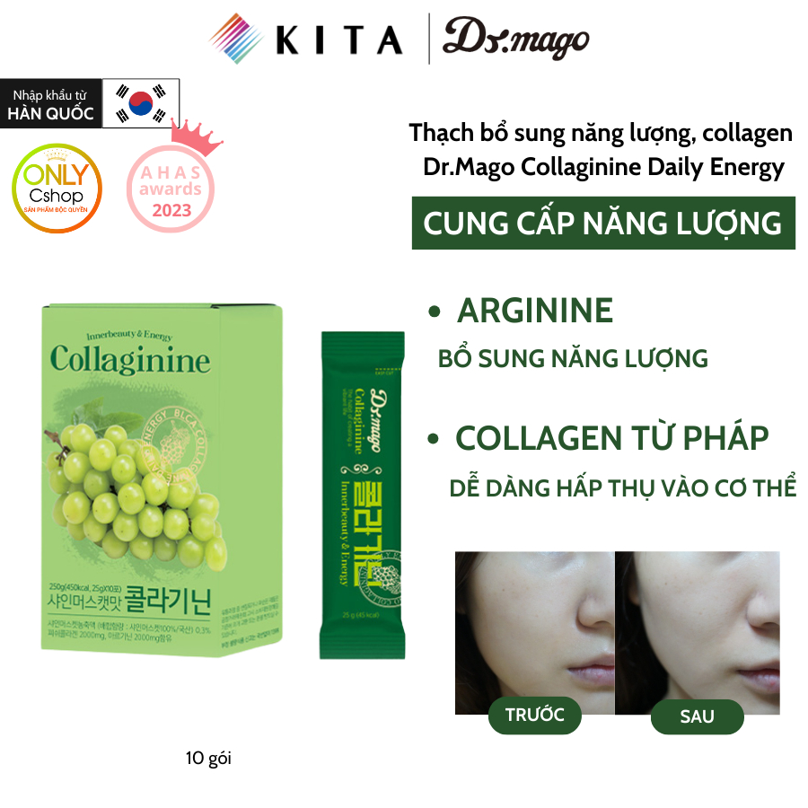 [ Giá gốc 540k] Thạch collagen 2000Mg và làm trắng da Hàn Quốc Dr.Mago ...