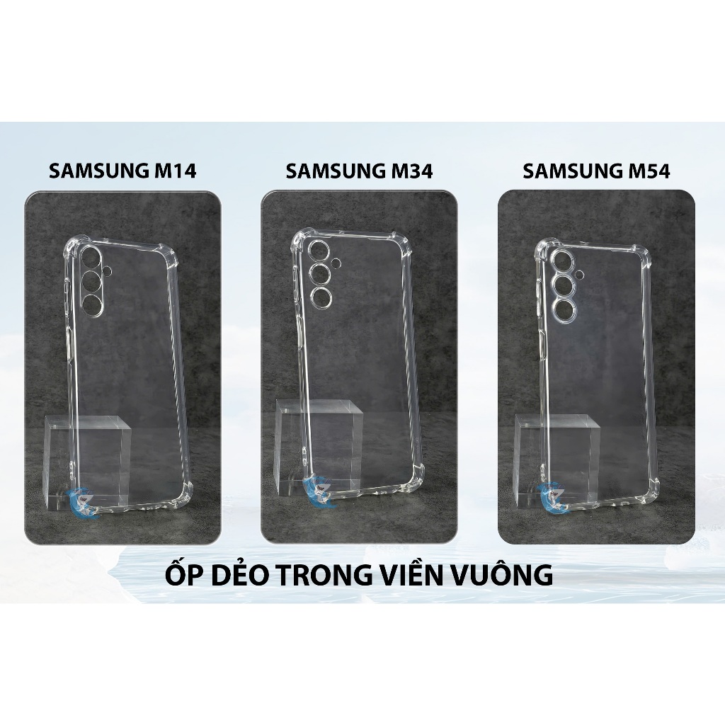 Ốp lưng Samsung M14, M34, M54 5G silicon trong suốt dẻo cao cấp chống sốc bảo vệ cam điện thoại bibi