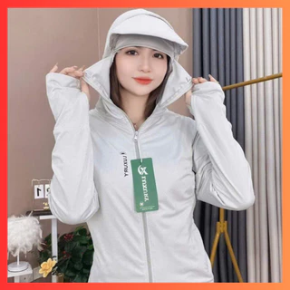 (Quà tặng) Áo Chống Nắng Nữ 2 Lớp Kèm Vành Mũ Lưỡi Trai Chất Thun Lạnh Nhật Cao Cấp Thể Thao Chống Tia UV 2NF02