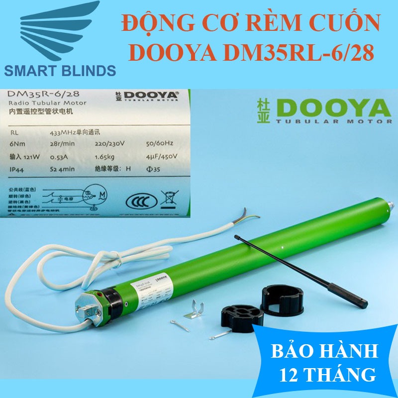 Động cơ rèm cuốn DOOYA DM35R-6/28 - điều khiển bằng remote | Shopee ...