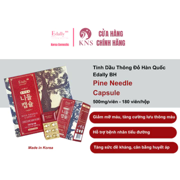 [CHÍNH HÃNG] TINH DẦU THÔNG ĐỎ EDALLY 90G X 180V KHẮC TINH CỦA TAI BIẾN, NGỪA UNG THƯ, GAN VÀ MÁU NHIỄM MỠ