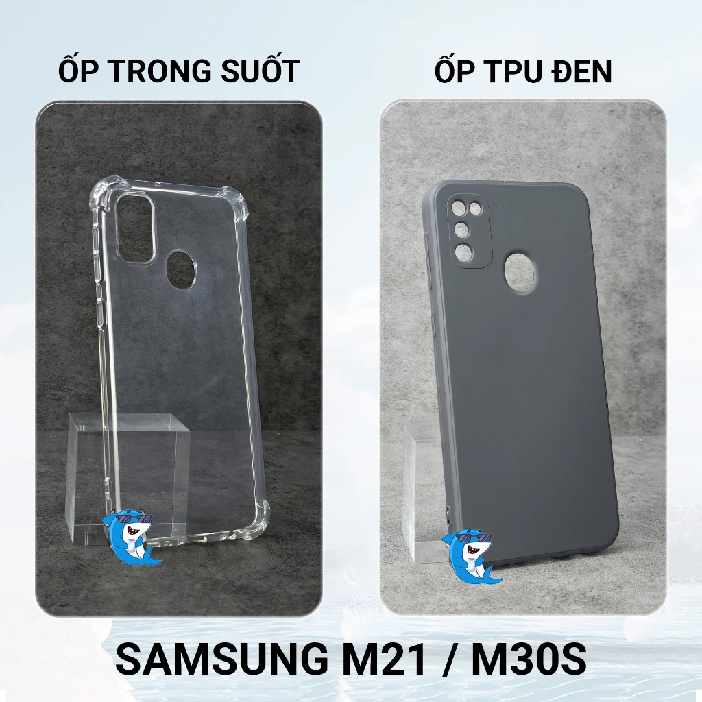 Ốp lưng Samsung M51, M31, M21 silicon trong suốt dẻo cao cấp chống sốc viền vuông bảo vệ cam bibi