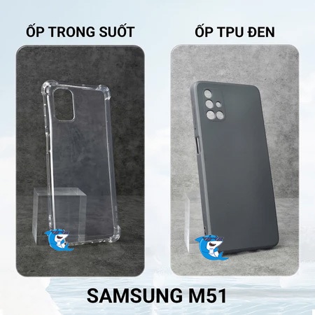 Ốp lưng Samsung M51, M31, M21 silicon trong suốt dẻo cao cấp chống sốc viền vuông bảo vệ cam bibi