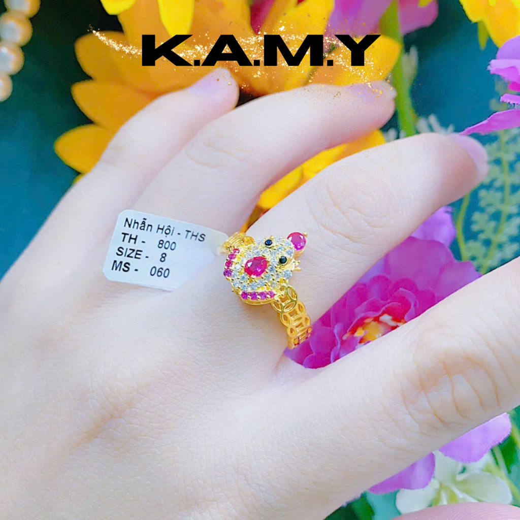 Nhẫn Nữ Phong Thủy Thiền Thừ Ngậm Ngọc Tài Lộc TH7325 - Trang Sức KAMY