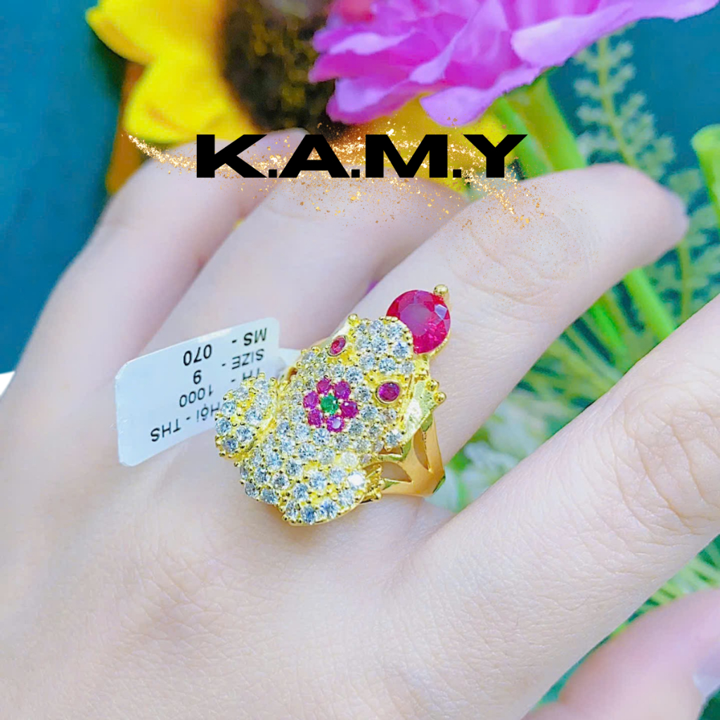 Nhẫn Nữ Phong Thủy Thiền Thừ Ngậm Ngọc Tài Lộc TH7325 - Trang Sức KAMY