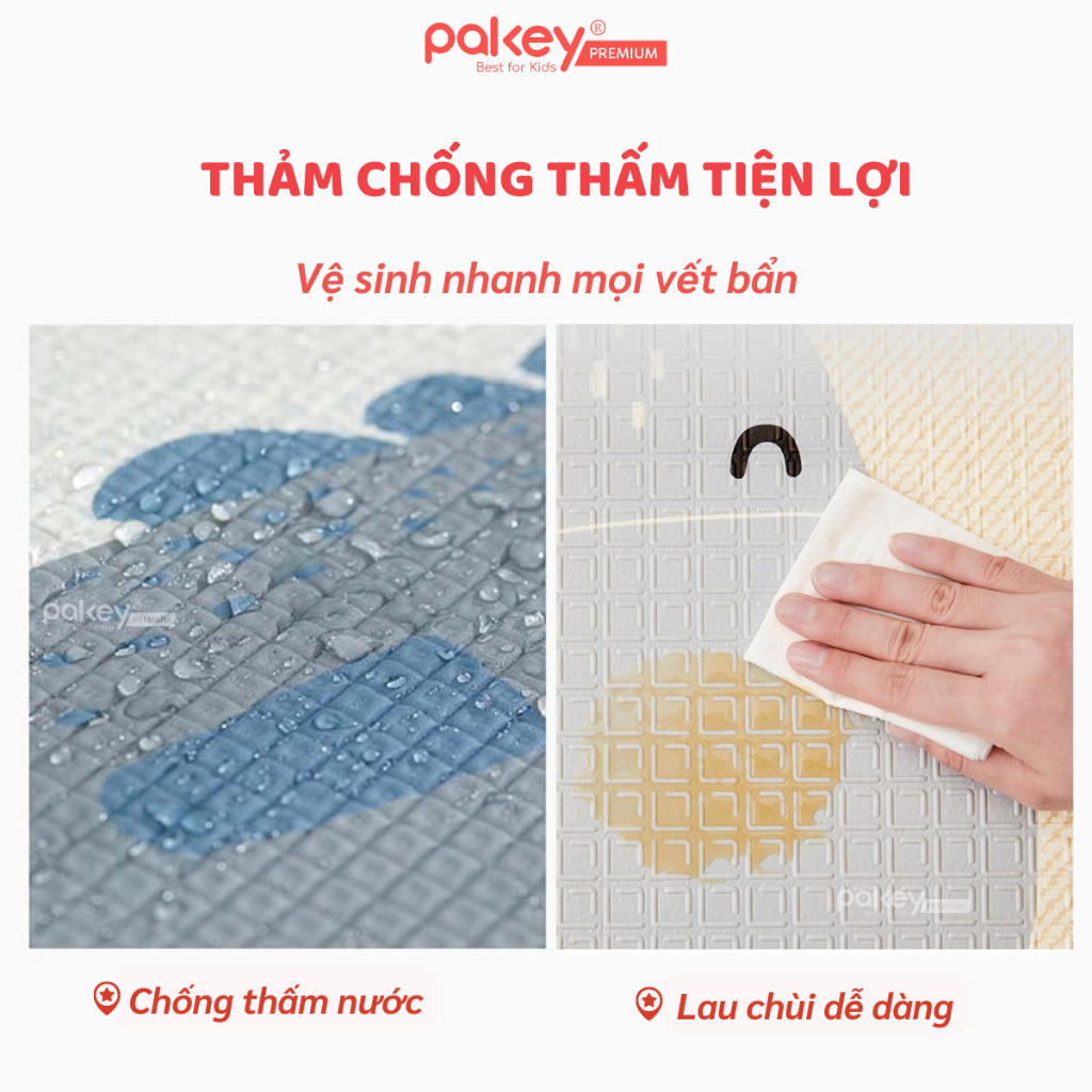 Ảnh Thảm Xốp Gấp Gọn XPE PAKEY Cao Cấp, Thảm Trải Sản 2 Mặt Dày 2cm Cho Bé Tập Bò, Tập Đi Êm Ái, Chống Ngã 4