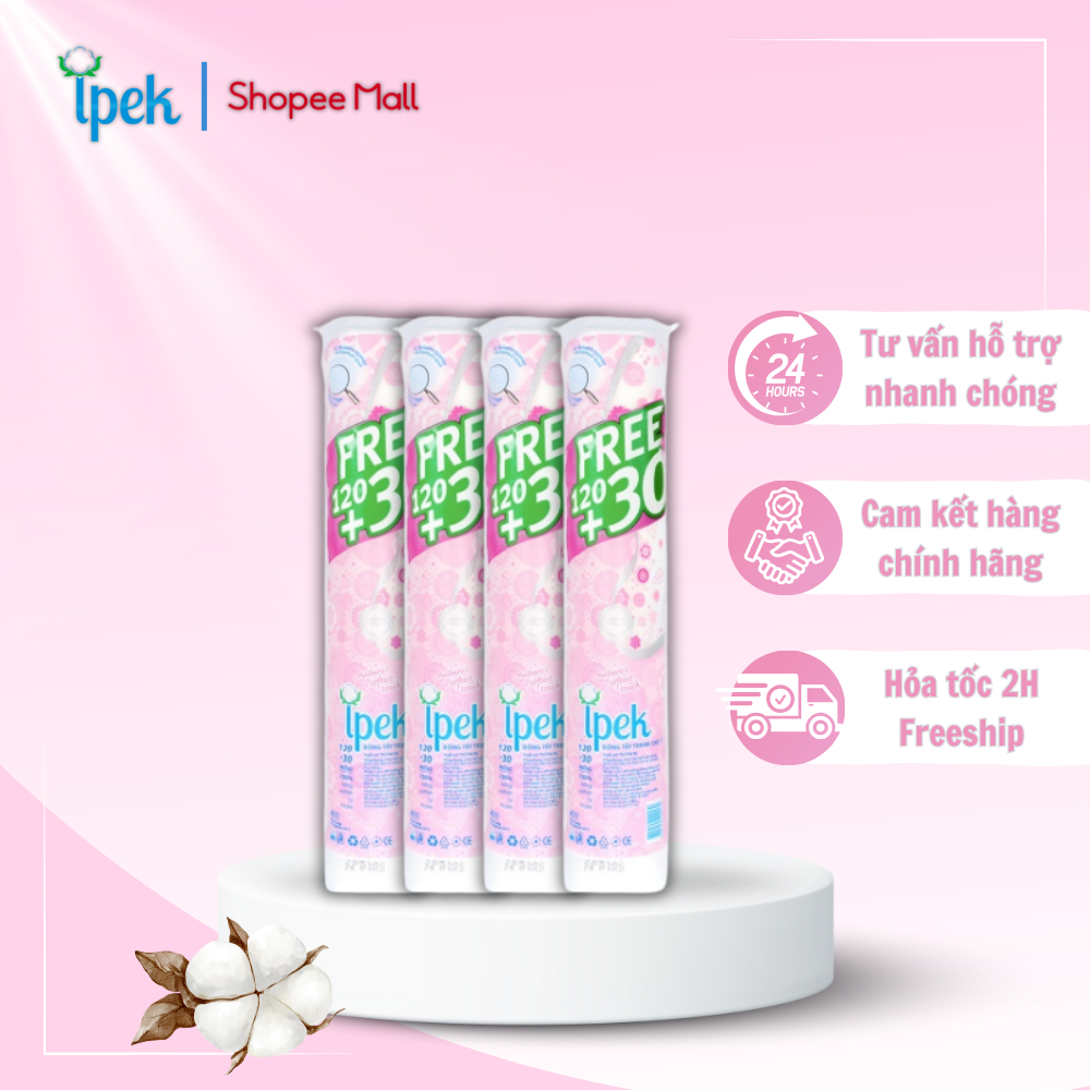 Ảnh Combo 4 gói bông tẩy trang Ipek 150 miếng ( 4 x 150 miếng) 1