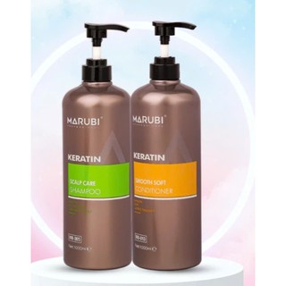 Cặp Gội Xả Marubi Keratin 1000ml siêu mềm mượt hương thơm nước hoa