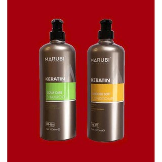 Cặp Gội Xả Marubi Keratin 1000ml siêu mềm mượt hương thơm nước hoa