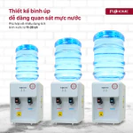Cây nước nóng lạnh mini để bàn Nhập Khẩu FUJIHOME, máy nước uống nóng lạnh 2 vòi, bình lọc nước tự ngắt tiết kiệm điện — ảnh 2