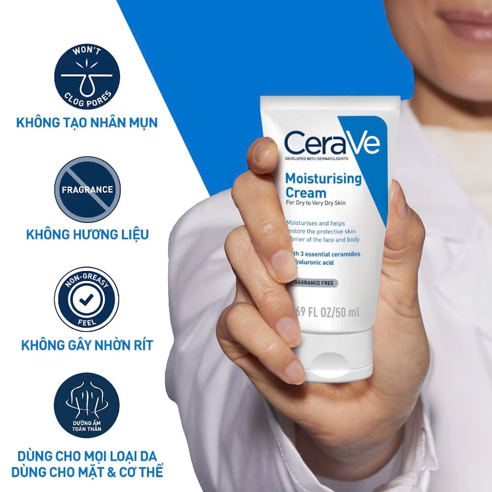 Kem Dưỡng Ẩm CERAVE Moisturising 50ml
