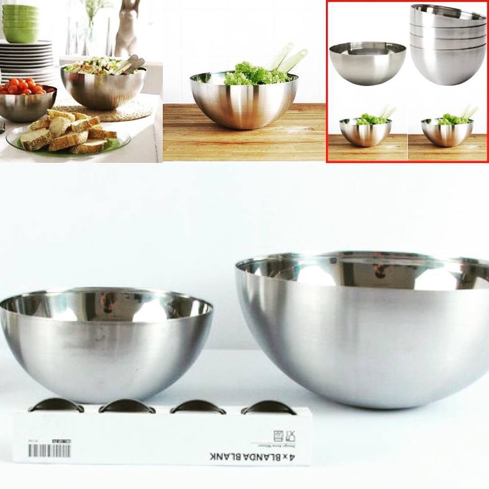 Tô trộn salad Inox Ikea cỡ vừa 20 cm, tô trộn cỡ lớn D28cm | Shopee ...