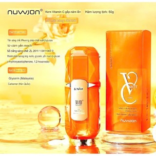 Kem lười che khuyết điểm  VC - Kem  Vitamin C VC makeup nâng tone tự nhiên, cấp ẩm, làm sáng da, che khuyết điểm