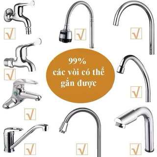Vòi nối tăng áp bồn rửa chén xoay 360 độ, Dây nối đầu vòi nước