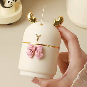 Lọ tăm sừng hươu kèm cham